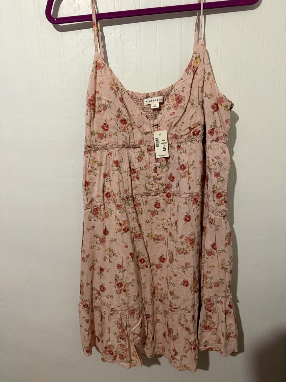 Aeropostale Light Pink Floral  Dress XXL NWT